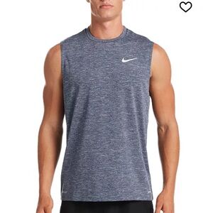 NIKE SWIM MEN Tank Top SHIRT DRI FIT HYDROGUARD SWIMMING POOL UPF 40+ SURFER GUY